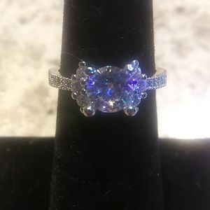 1.15 CT total weight Moissanite adjustable ring